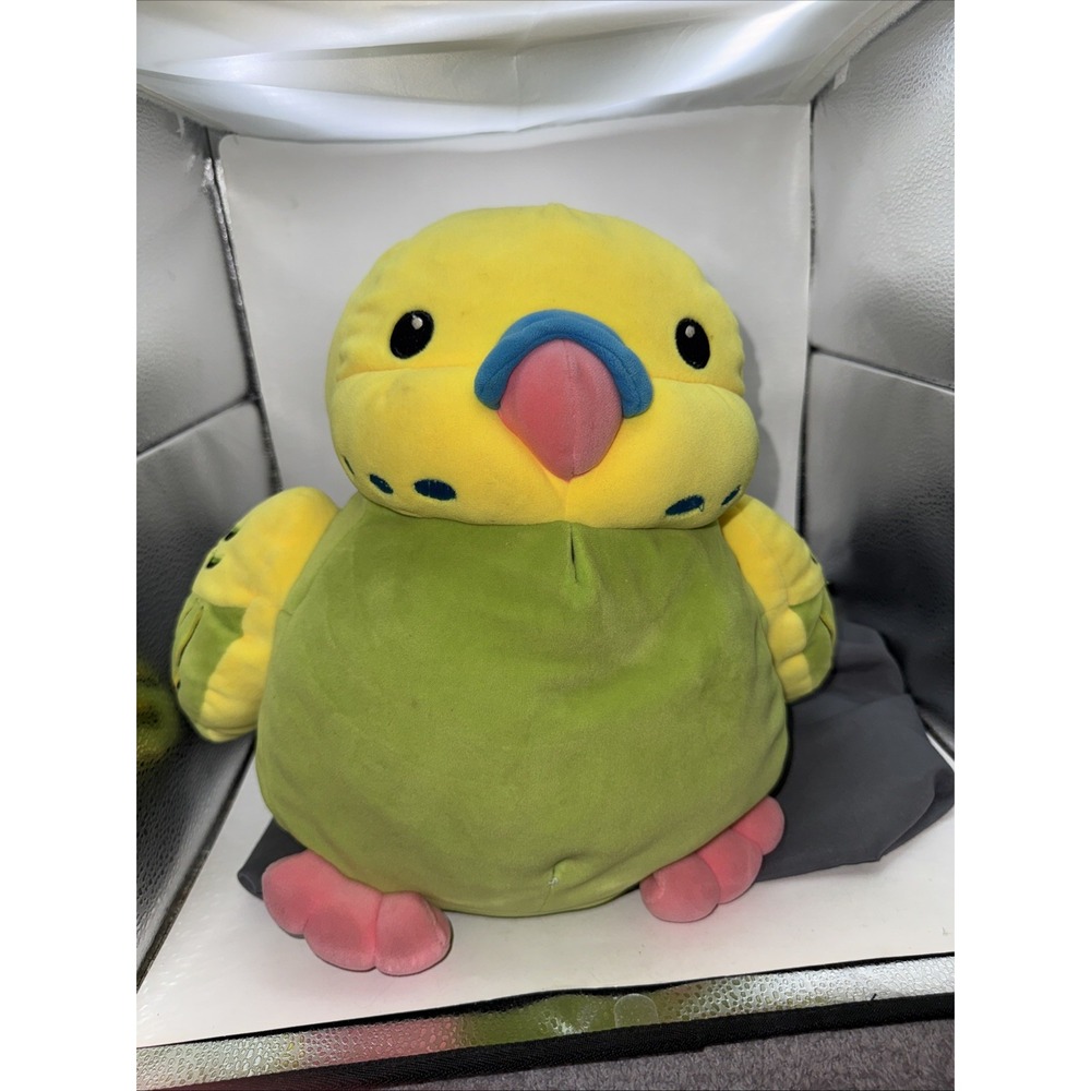 Fiesta Huggy Huggables VERNON Parakeet Budgie Bird Plush 12" Soft Embroidered.